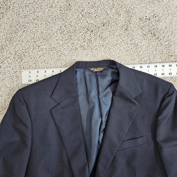 Brooks Brothers Men's Blazer Sport Jacket 100% Wool Makers Navy Blue Size 42R - Picture 13 of 14